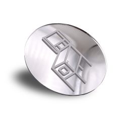 Mirrored Pinball Machine Drink Coaster - Silver